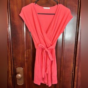 Caution to the wind coral romper